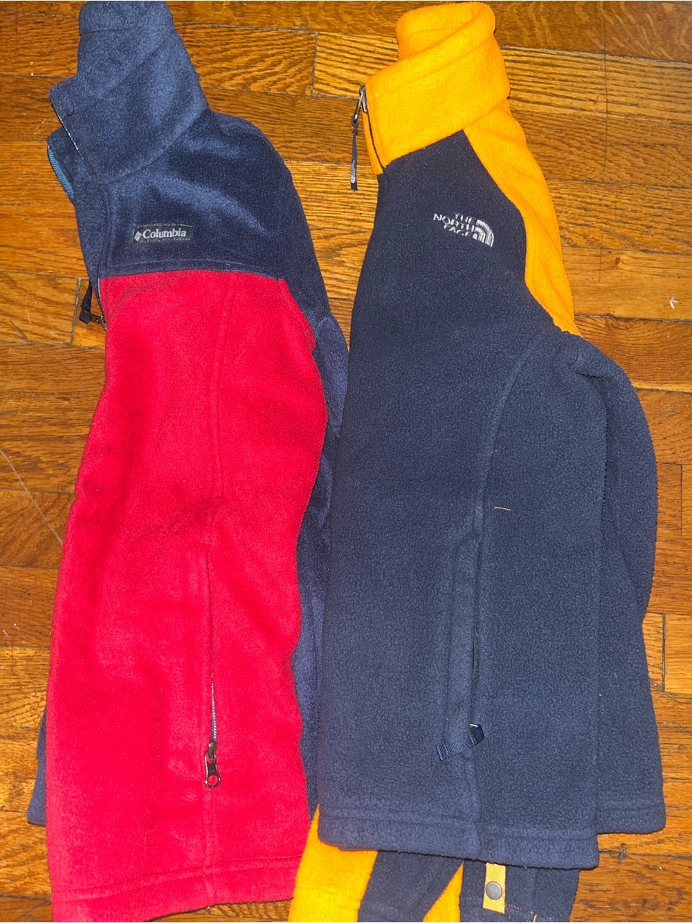 Bundle Columbia Kids Red and Navy Fleece Jacket with Contrast Panels